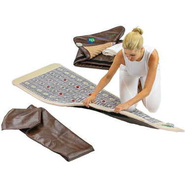 TAJ 360 Wrap Set Full Pro PLUS 7428 - Photon PEMF InfraMat Pro | 660nm LED Photon Light Therapy + Far Infrared Radiation Therapy (FIR) + Pulsed Electro Magnetic Field Therapy (PEMF) + Gemstone Therapy: Tourmaline + Amethyst + Jade (TAJ) + Negative Ions