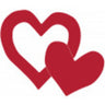 Tanning Body Stickers - 3 Way Heart / 1,000 per Roll