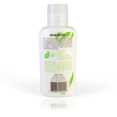 Tea Tree Spearmint Face & Body Lotion Infused with Raw Coconut Oil / 3 oz. / Case of 20 Bottles by Organic Fiji by Organic Fiji
