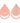 Teardrop Silicone Facial Cleansing Pad - Peach / Case of 75 Individually Wrapped Cleansing Pads