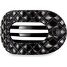 Teleties Flat Clip Round Quilt Large - Jet Black