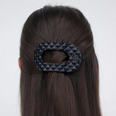 Teleties Flat Clip Round Quilt Medium - Jet Black
