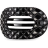 Teleties Flat Clip Round Quilt Medium - Jet Black