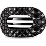 Teleties Flat Clip Round Quilt Small - Jet Black