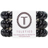 Teleties Large Hair Ties - No Pinch Please - Strong Grip, No Rip - Jet Black / 3 Pack