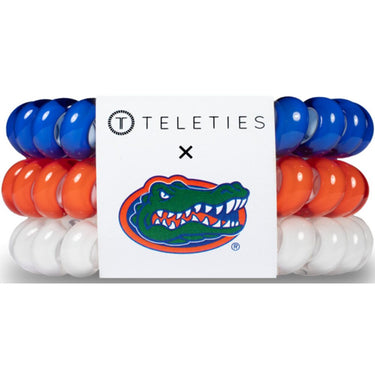 Teleties Large Hair Ties - No Pinch Please - Strong Grip, No Rip - University Collection - University of Florida / 3 Pack