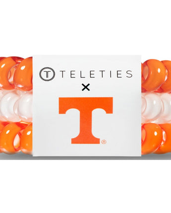 Teleties Large Hair Ties - No Pinch Please - Strong Grip, No Rip - University Collection - University of Tennessee / 3 Pack