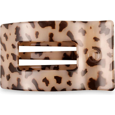 Teleties Rectangle Flat Blonde Tortoise Hair Clip / Medium