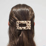 Teleties Rectangle Flat Blonde Tortoise Hair Clip / Small