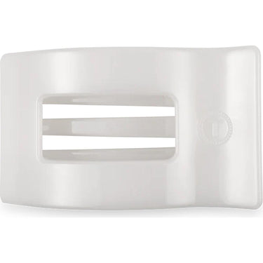 Teleties Rectangle Flat Coconut White Hair Clip / Large