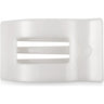 Teleties Rectangle Flat Coconut White Hair Clip / Medium