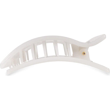 Teleties Rectangle Flat Coconut White Hair Clip / Medium