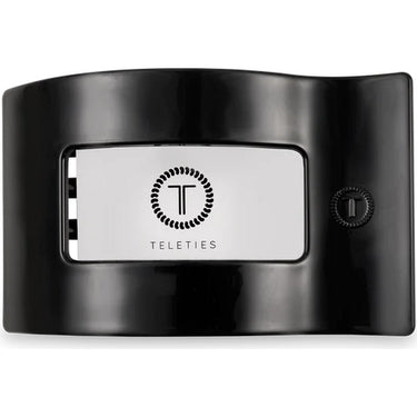 Teleties Rectangle Flat Jet Black Hair Clip / Medium