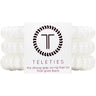 Teleties Small Hair Ties - No Pinch Please - Strong Grip, No Rip - Coconut White / 3 Pack