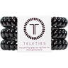 Teleties Small Hair Ties - No Pinch Please - Strong Grip, No Rip - Jet Black / 3 Pack