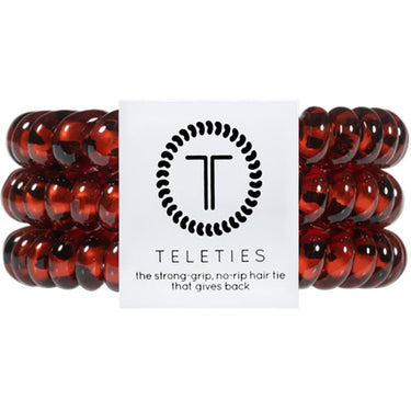 Teleties Small Hair Ties - No Pinch Please - Strong Grip, No Rip - Tourtoise / 3 Pack