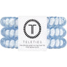 Teleties Small Hair Ties - No Pinch Please - Strong Grip, No Rip - Washed Denim / 3 Pack