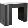 Tempo NM901 Single Compact Manicure Table with White Quartz Top / Available in Black, White, or Gray by Whale Spa