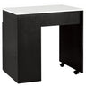 Tempo NM904 Single Compact Manicure Table with White Quartz Top / Available in Black or Gray by Whale Spa