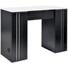 Tempo NM905 Single Manicure Table with White Quartz Top / Available in Black, White, or Gray by Whale Spa