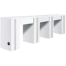 Tempo NM906T Triple Manicure Table with White Quartz Top / Available in Black, White or Gray by Whale Spa