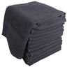 Terry Towels 2-1/4" Lbs. / Black - 15" x 25" / 1 Dozen by Soft 'N Style