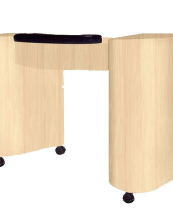 The Charlotte Wood Finish Nail Table by Americus Salon Furniture