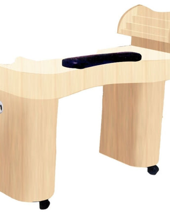 The Christine Wood Finish Nail Table by Americus Salon Furniture