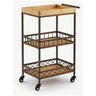 The Danica Wood+Metal Esthetician Trolley / 3 Shelves by Spa Masters