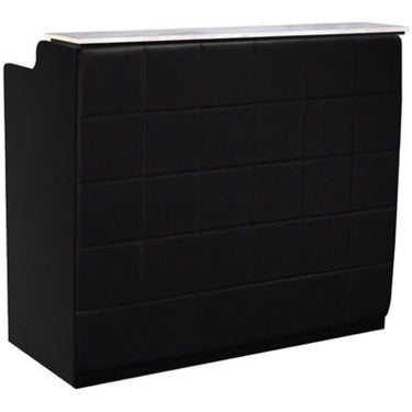 The Fab Reception Desk - 48" Wide - Black Structure / Black Fa&ccedil;ade by Deco Salon Furniture