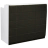 The Fab Reception Desk - 48" Wide - White Structure / Black Fa&ccedil;ade by Deco Salon Furniture