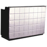 The Fab Reception Desk - 60" Wide - Black Structure / Silver Fa&ccedil;ade by Deco Salon Furniture