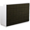 The Fab Reception Desk - 60" Wide - White Structure / Black Fa&ccedil;ade by Deco Salon Furniture