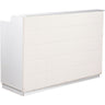 The Fab Reception Desk - 60" Wide - White Structure / White Fa&ccedil;ade by Deco Salon Furniture