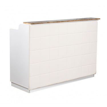 The Fab Reception Desk - 60" Wide - White Structure / White Fa&ccedil;ade by Deco Salon Furniture