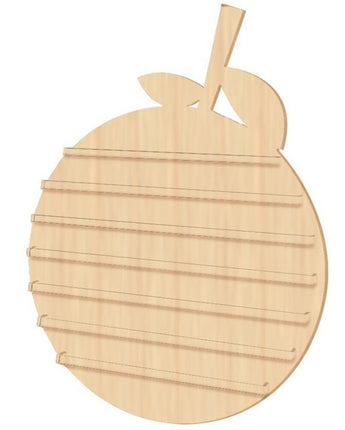 The Gala Wood Finish Apple Wall Mount Polish Rack by Americus Salon Furniture