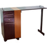The Gianna Portable Manicure Table - Two Tone Finsih / 2 Drawers - 1 Locking! by Spa Masters