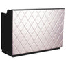 The Le Beau Reception Desk - 60" Wide - Black Structure / Silver Fa&ccedil;ade by Deco Salon Furniture