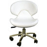 The Orsola Pedicure Stool - White / Seat Height 13.25"-16" by Deco Salon Furniture