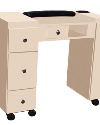 The Seraphina Wood Finish Nail Table by Americus Salon Furniture