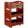 The Willa Wooden Esthetician Trolley / 3 Shelves + 1 Drawer by Spa Masters