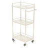 The Zuri Stainless Steel Trolley / 3 Shelves + Pull Handle by Spa Masters