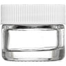 Thick Walled Clear Glass Sampling Jar - White Threaded Cap with Liner - 5 Gram - 5 mL. - 0.17 oz. / 250 Assembled Jars