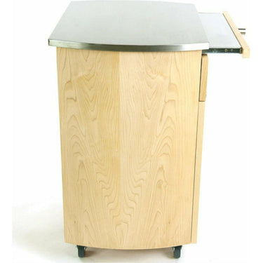 Timbale Rolling Cart with Stainless Steel Top + Choice of Wood Veneer: Maple, Cherry or Wenge by TouchAmerica
