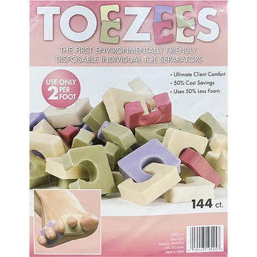 Toezees Toe Separators Assorted Pastels / 144 Pack