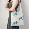 Tote Bag Crochet Beach Sea Turtle / Blue