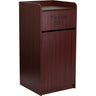 Trash Receptacle with Tray Top in Mahogany Wood Finish by BIGA