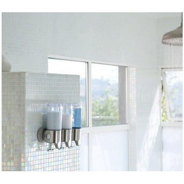 Triple Wall Mount Stainless Steel Pump Dispenser