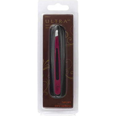 Ultra Aero Tweeze Slant Tip Stainless Steel Tweezers - Pink - Made in Italy / 3.75" L
