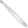 Ultra Aero Tweeze Slant Tip Stainless Steel Tweezers - White - Made in Italy / 3.75" L